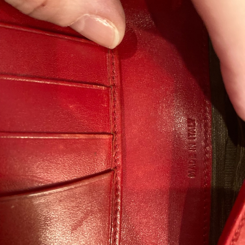 Vintage Coach Madison Continental Clutch Wallet With Kisslock Scarlet Red❤️ Rare - Picture 14 of 16